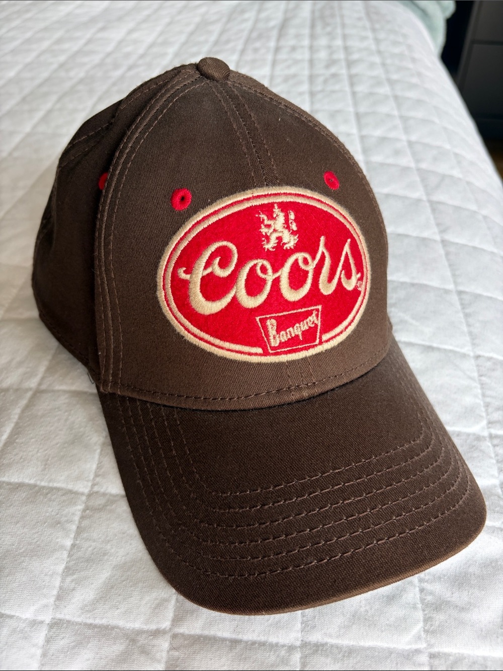 Brown and Red Coors Banquet Baseball Cap